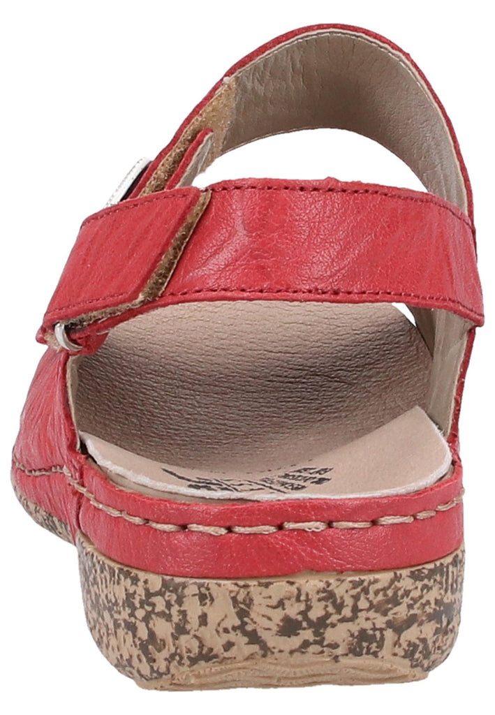 Rieker Sandalen Glattleder Rot - surf4shoes