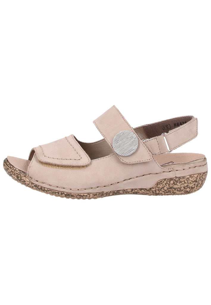 Rieker Sandalen Nubukleder Grau - surf4shoes