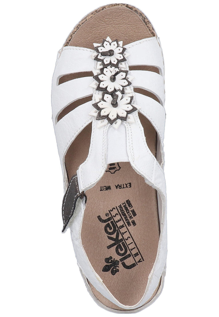 Rieker Sandalen Glattleder Weiß - surf4shoes