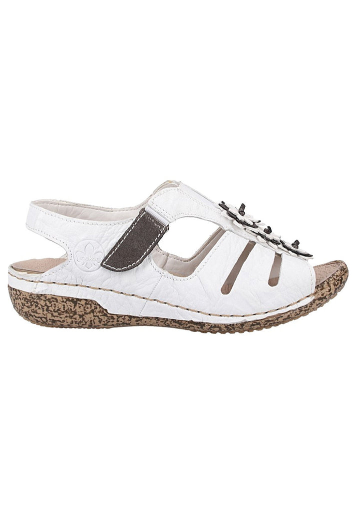 Rieker Sandalen Glattleder Weiß - surf4shoes