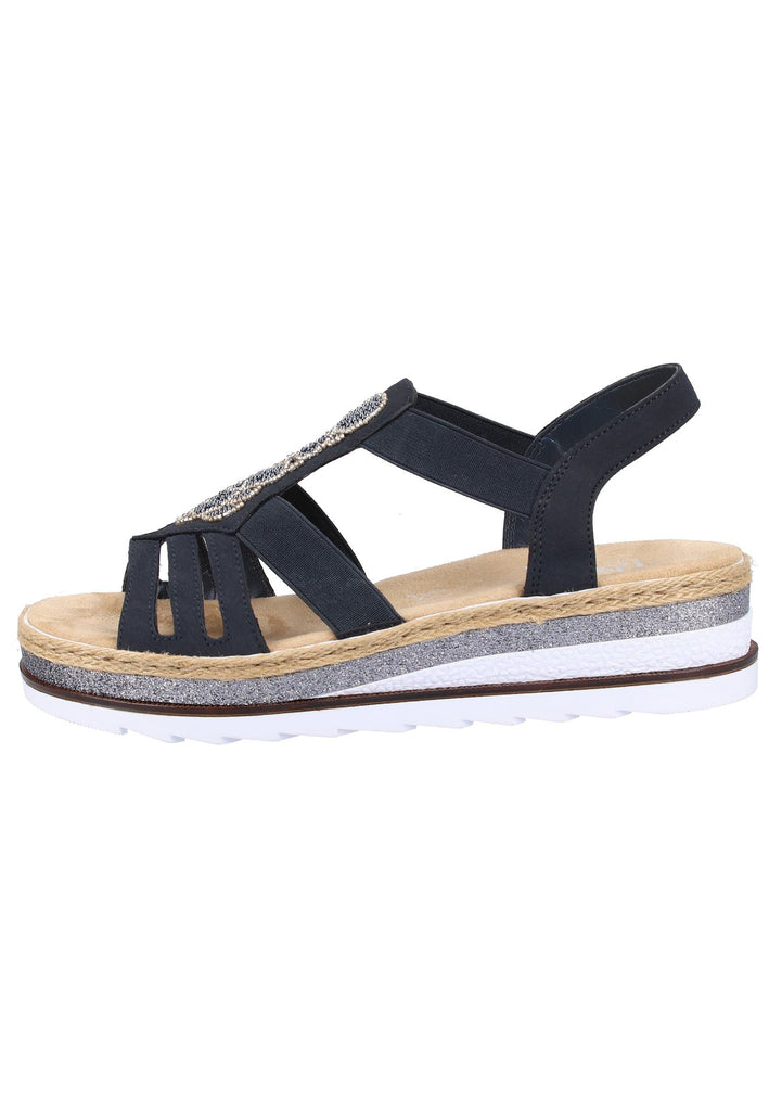Rieker Sandalen Lederimitat Pazifik - surf4shoes
