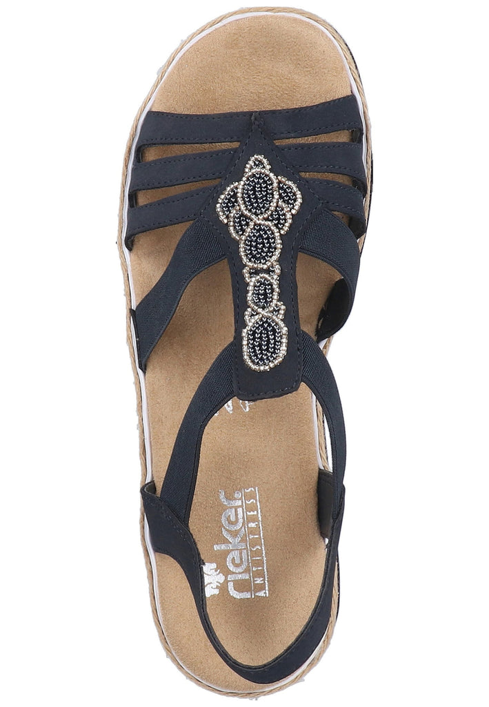 Rieker Sandalen Lederimitat Pazifik - surf4shoes