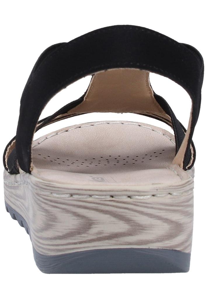 Rieker Sandalen Lederimitat Schwarz - surf4shoes