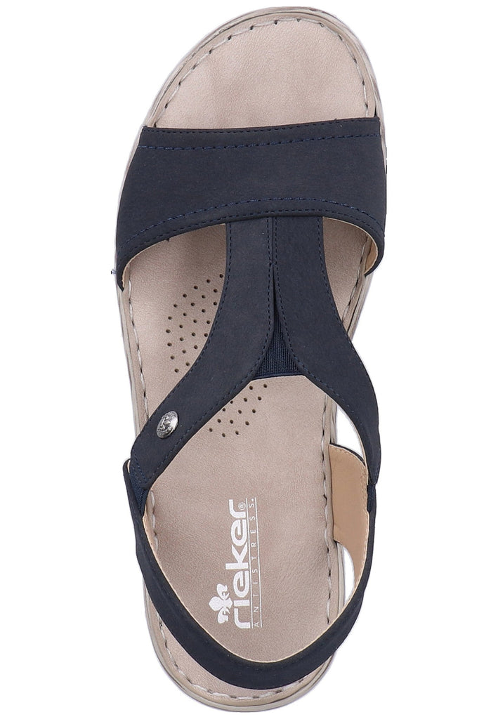 Rieker Sandalen Lederimitat Pazifik - surf4shoes