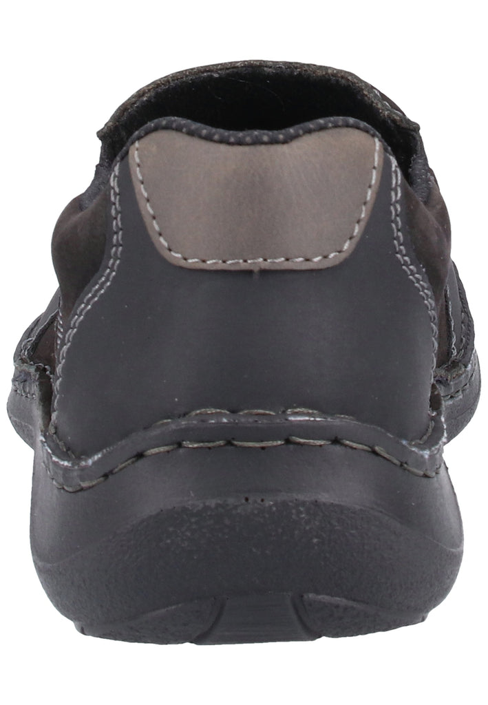 Rieker Slipper Glattleder Schwarz - surf4shoes
