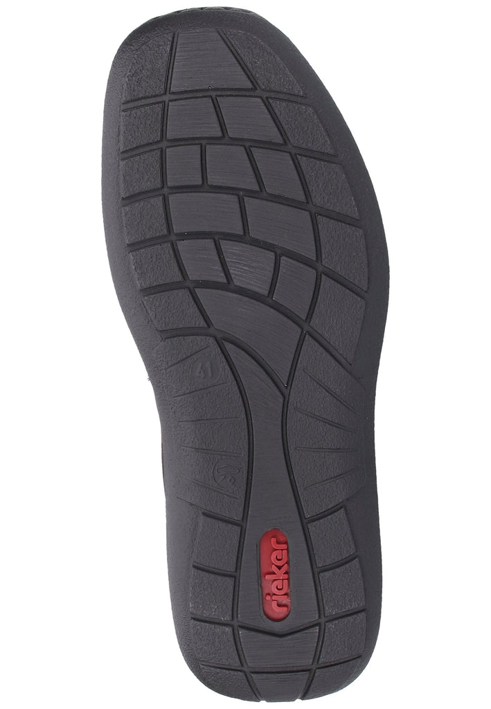 Rieker Slipper Glattleder Schwarz - surf4shoes