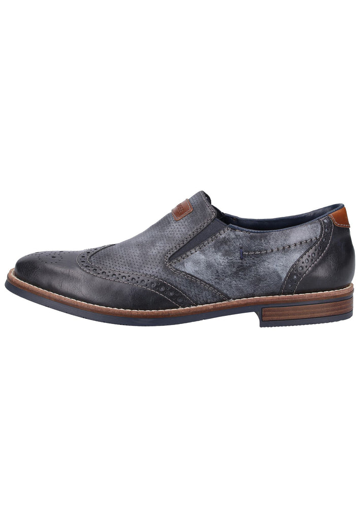 Rieker Slipper Lederimitat Ozean - surf4shoes