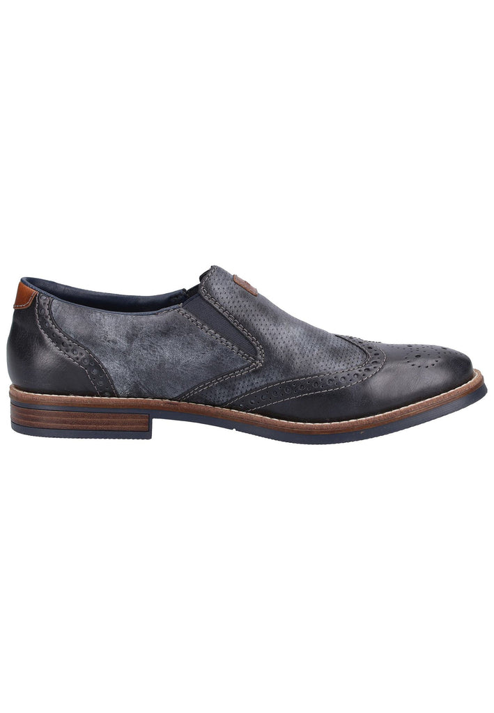 Rieker Slipper Lederimitat Ozean - surf4shoes