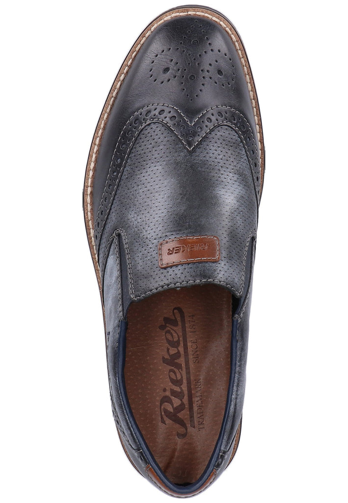 Rieker Slipper Lederimitat Ozean - surf4shoes