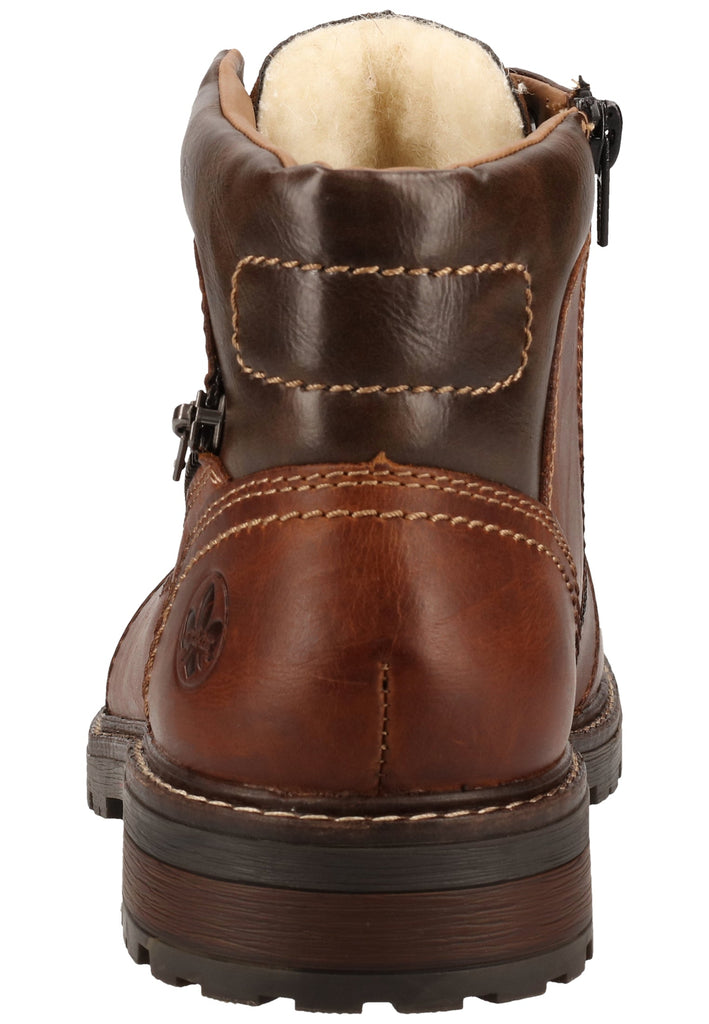 Rieker Stiefelette Glattleder Braun Warmfutter - surf4shoes