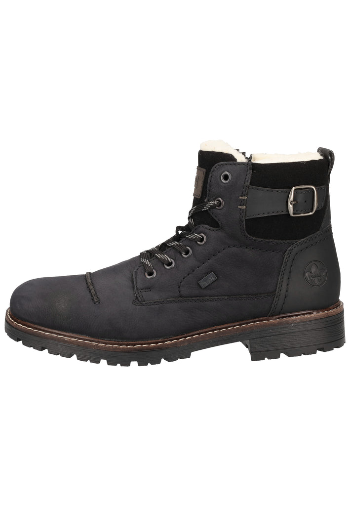 Rieker Stiefelette Leder Schwarz Warmfutter - surf4shoes