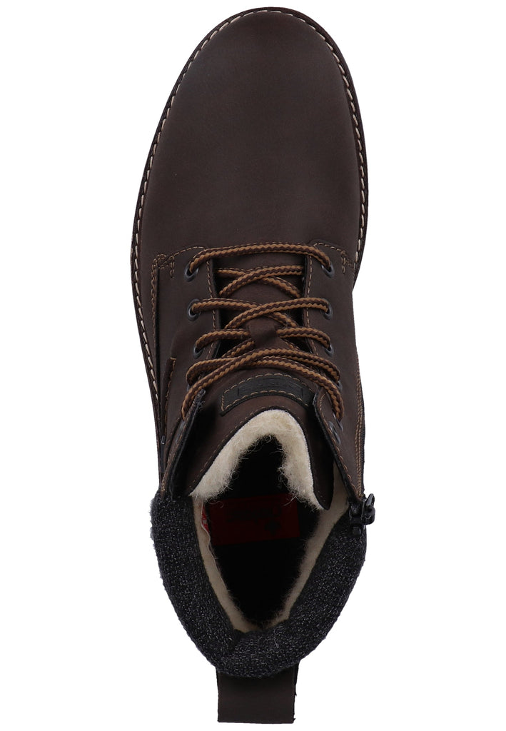 Rieker Stiefelette Lederimitat Braun Warmfutter - surf4shoes