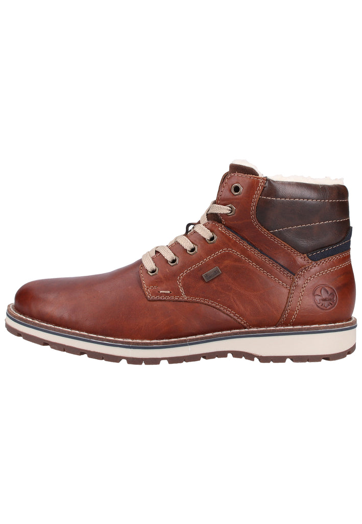 Rieker Stiefelette Glattleder Braun/Blau Warmfutter - surf4shoes