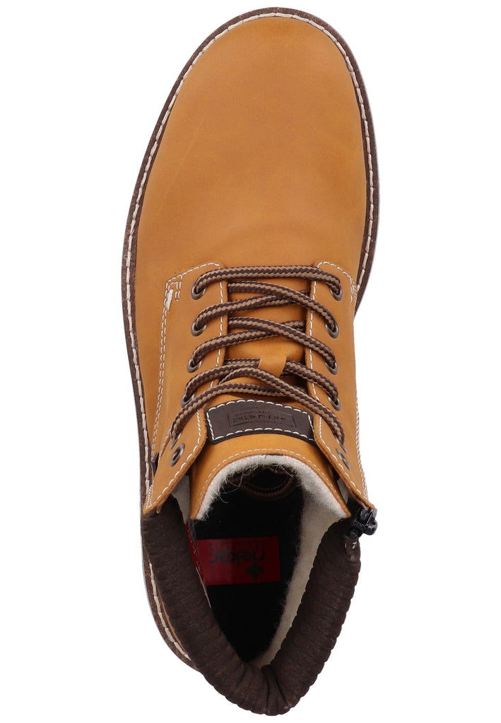 Rieker Stiefelette Lederimitat Gelb/Braun - surf4shoes