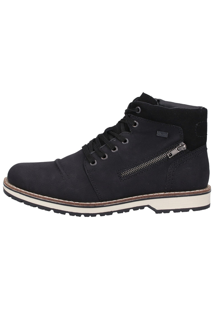 Rieker Stiefelette Lederimitat Schwarz Warmfutter - surf4shoes