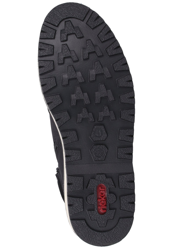 Rieker Stiefelette Lederimitat Schwarz Warmfutter - surf4shoes