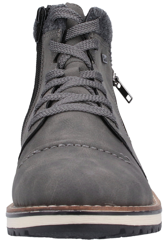 Rieker Stiefelette Lederimitat Anthrazit Warmfutter - surf4shoes
