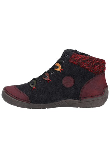 Rieker Halbschuhe Lederimitat Bordeaux Warmfutter - surf4shoes