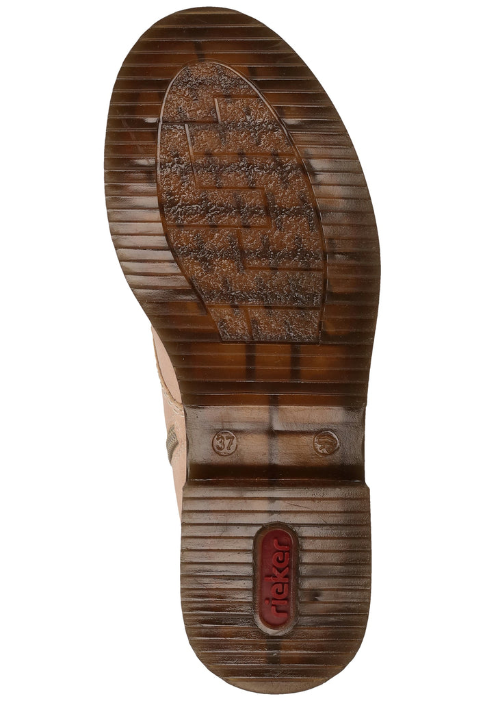 Rieker Stiefelette Lederimitat Rosa Warmfutter - surf4shoes
