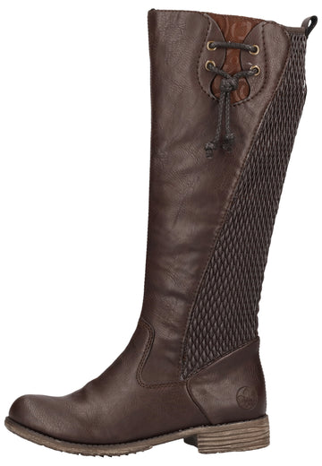 Rieker Stiefel Lederimitat/Textil Braun Warmfutter - surf4shoes