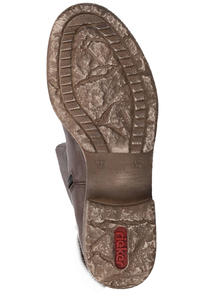 Rieker Stiefel Lederimitat/Textil Braun Warmfutter - surf4shoes