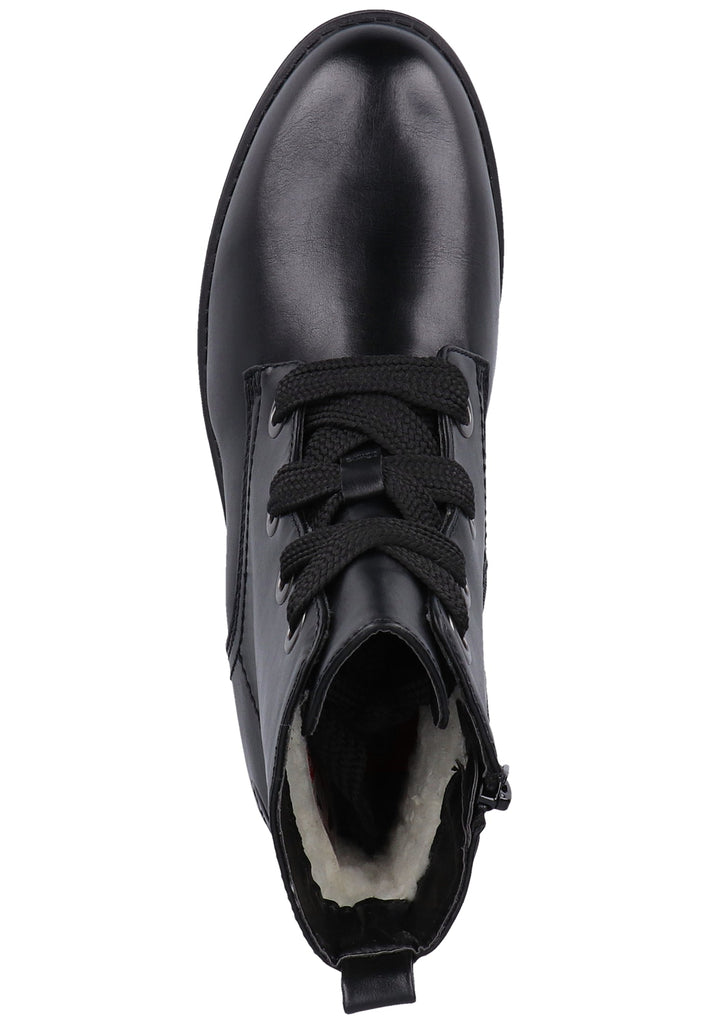 Rieker Stiefelette Lederimitat Schwarz Warmfutter - surf4shoes