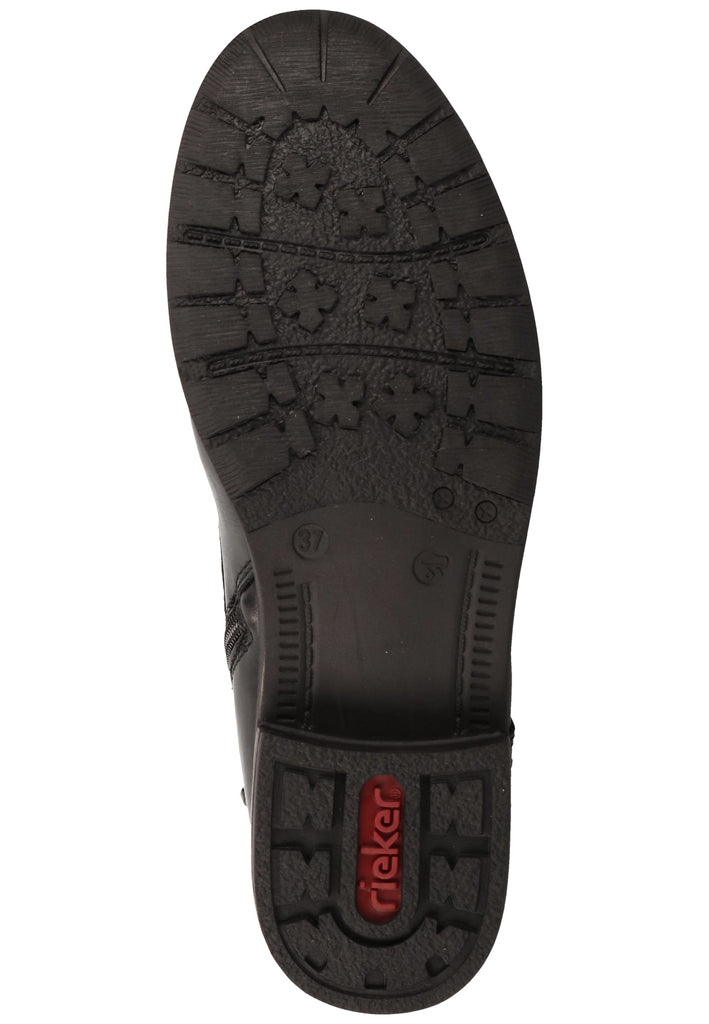 Rieker Stiefelette Lederimitat Schwarz Warmfutter - surf4shoes