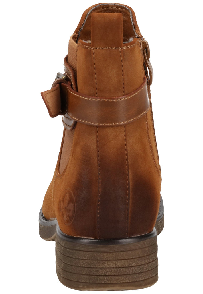 Rieker Stiefelette Lederimitat/Textil Braun Warmfutter - surf4shoes