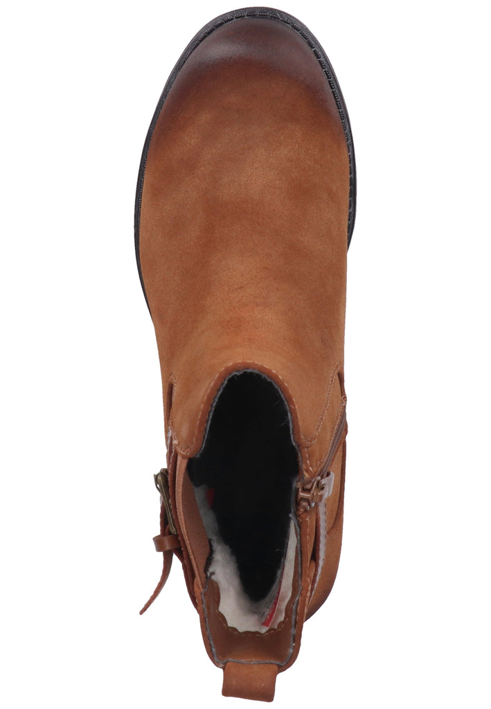 Rieker Stiefelette Lederimitat/Textil Braun Warmfutter - surf4shoes