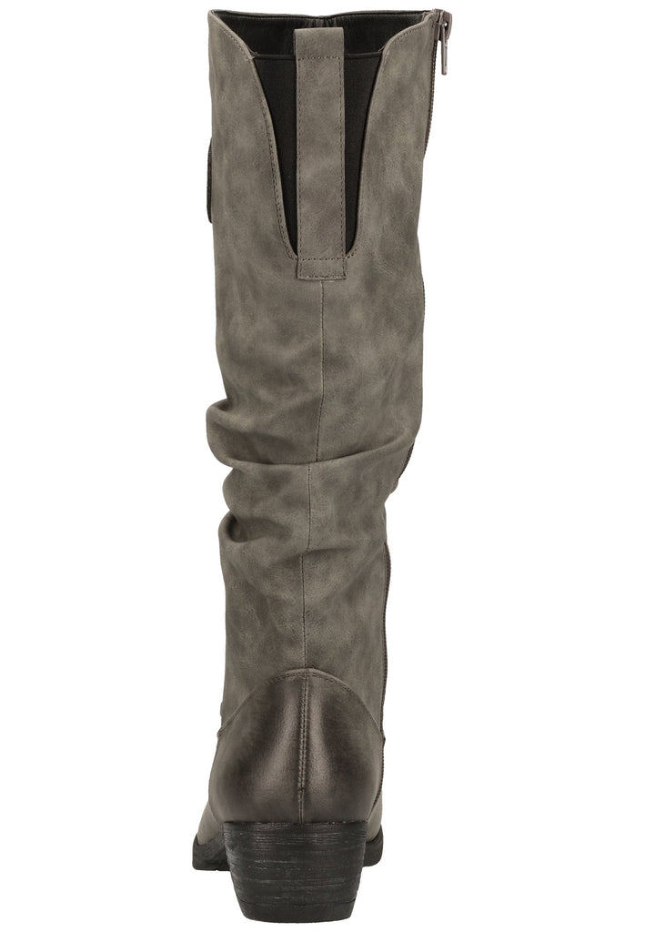 Rieker Stiefel Lederimitat Grau Warmfutter - surf4shoes