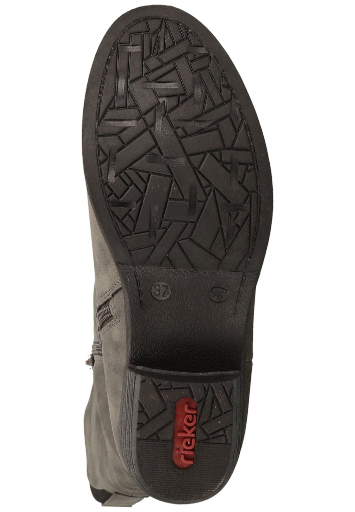 Rieker Stiefel Lederimitat Grau Warmfutter - surf4shoes