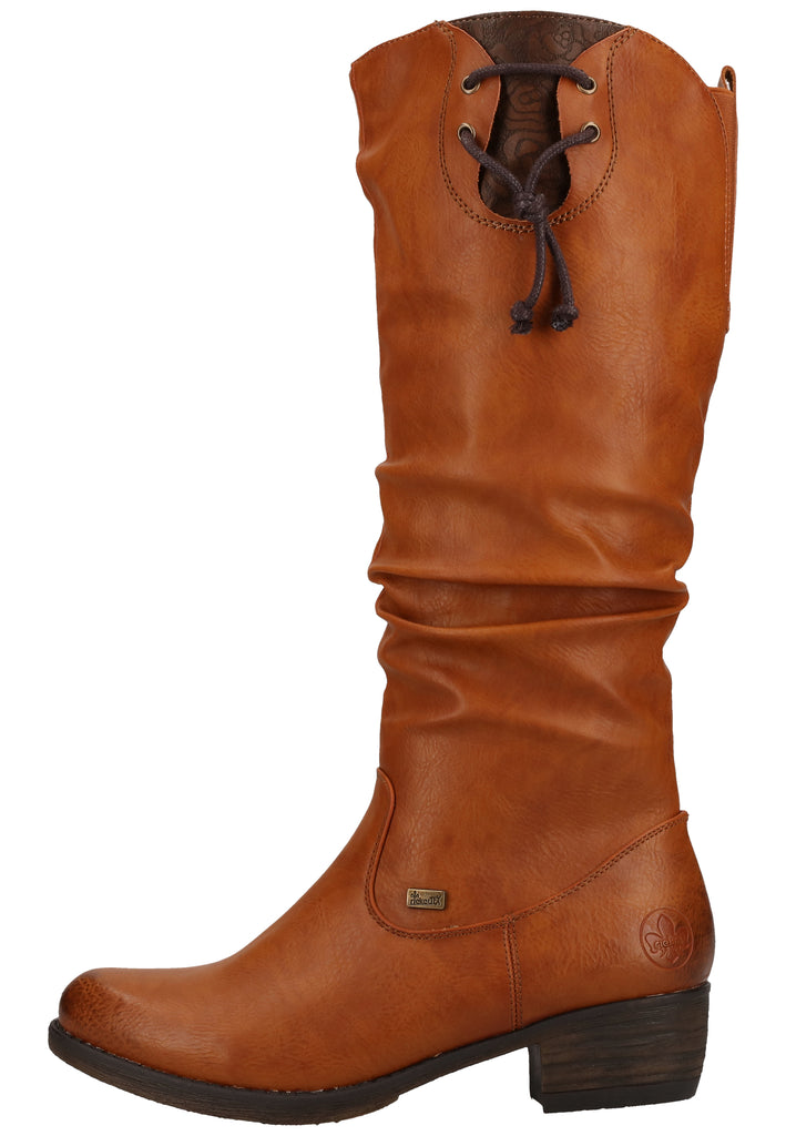 Rieker Stiefel Lederimitat Braun Warmfutter - surf4shoes
