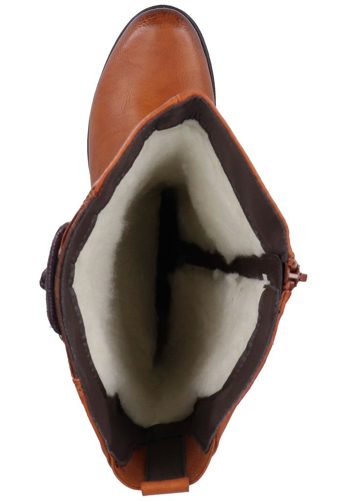 Rieker Stiefel Lederimitat Braun Warmfutter - surf4shoes