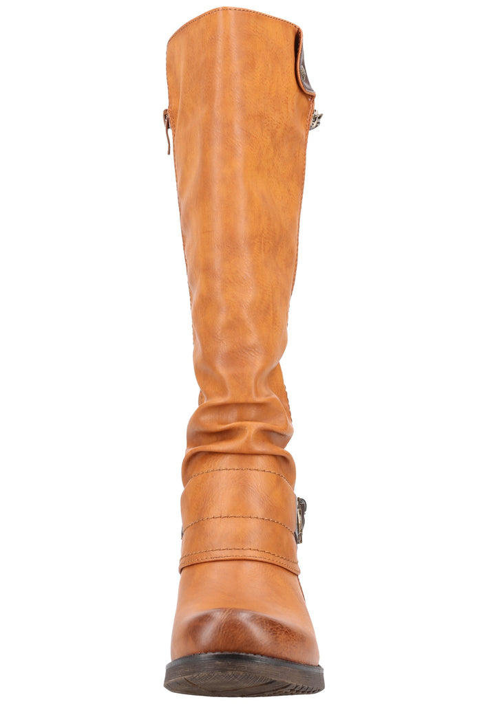 Rieker Stiefel Lederimitat Gelb Warmfutter - surf4shoes