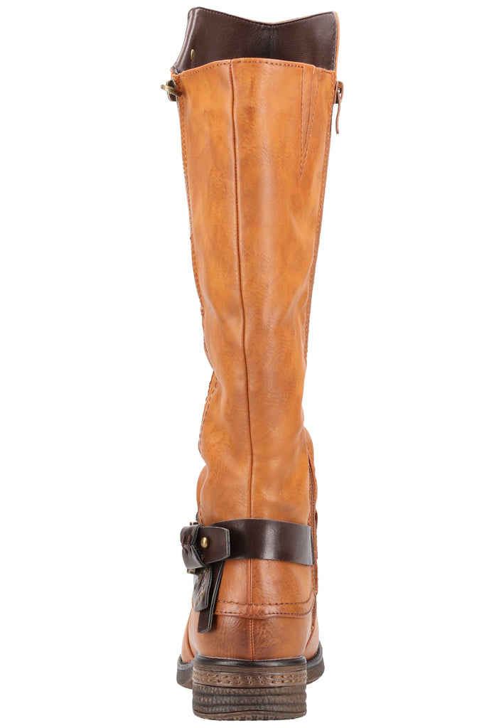 Rieker Stiefel Lederimitat Gelb Warmfutter - surf4shoes