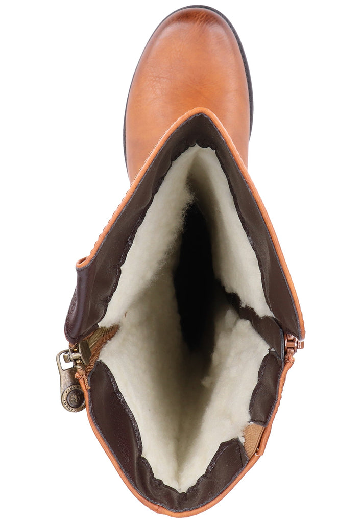 Rieker Stiefel Lederimitat Gelb Warmfutter - surf4shoes