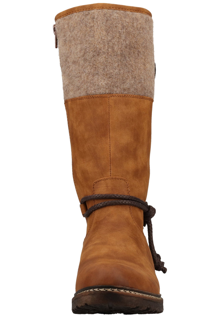 Rieker Stiefel Lederimitat Braun Warmfutter - surf4shoes