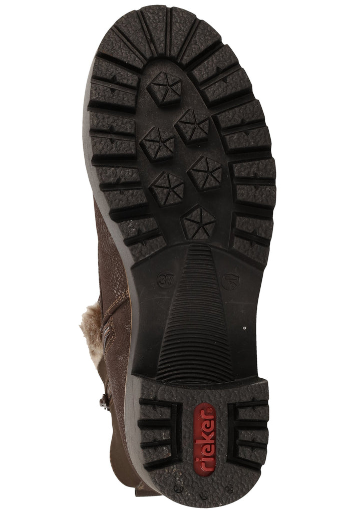 Rieker Stiefelette Lederimitat/Textil Moro Warmfutter - surf4shoes