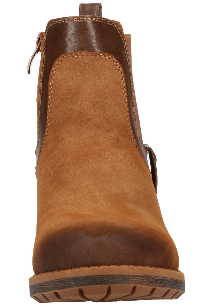 Rieker Stiefelette Lederimitat Braun Warmfutter - surf4shoes