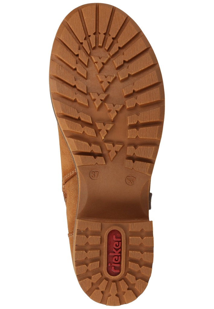 Rieker Stiefelette Lederimitat Braun Warmfutter - surf4shoes