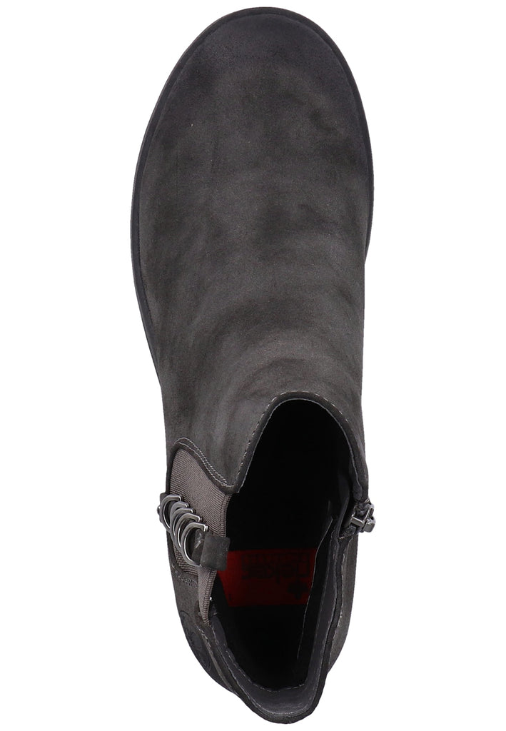 Rieker Stiefelette Lederimitat Anthrazit Warmfutter - surf4shoes
