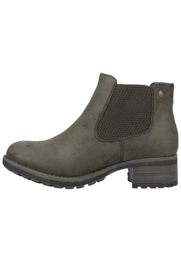 Rieker Stiefelette Lederimitat Beige Warmfutter - surf4shoes