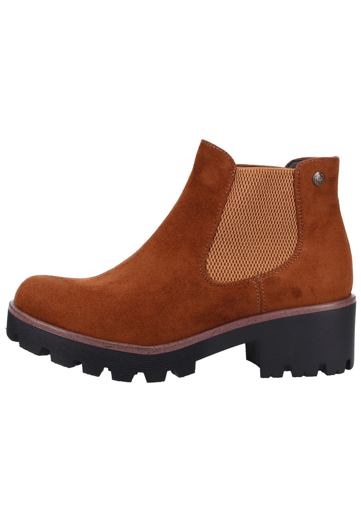 Rieker Stiefelette Lederimitat Beige Warmfutter - surf4shoes