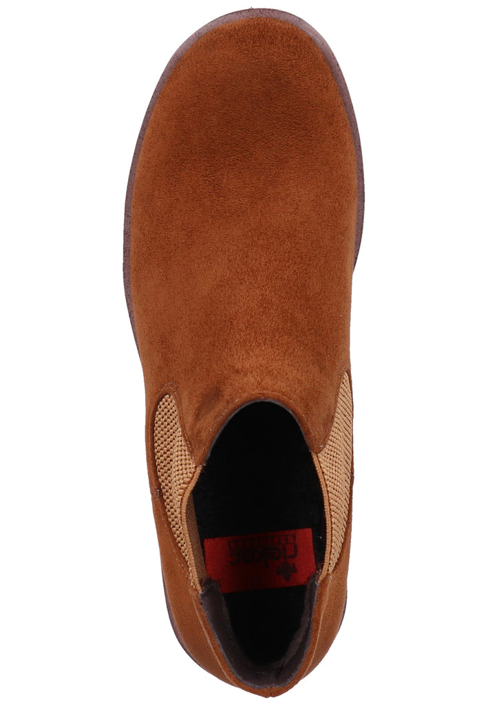 Rieker Stiefelette Lederimitat Beige Warmfutter - surf4shoes