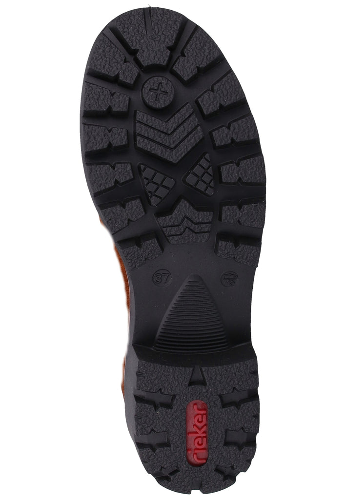 Rieker Stiefelette Lederimitat Beige Warmfutter - surf4shoes