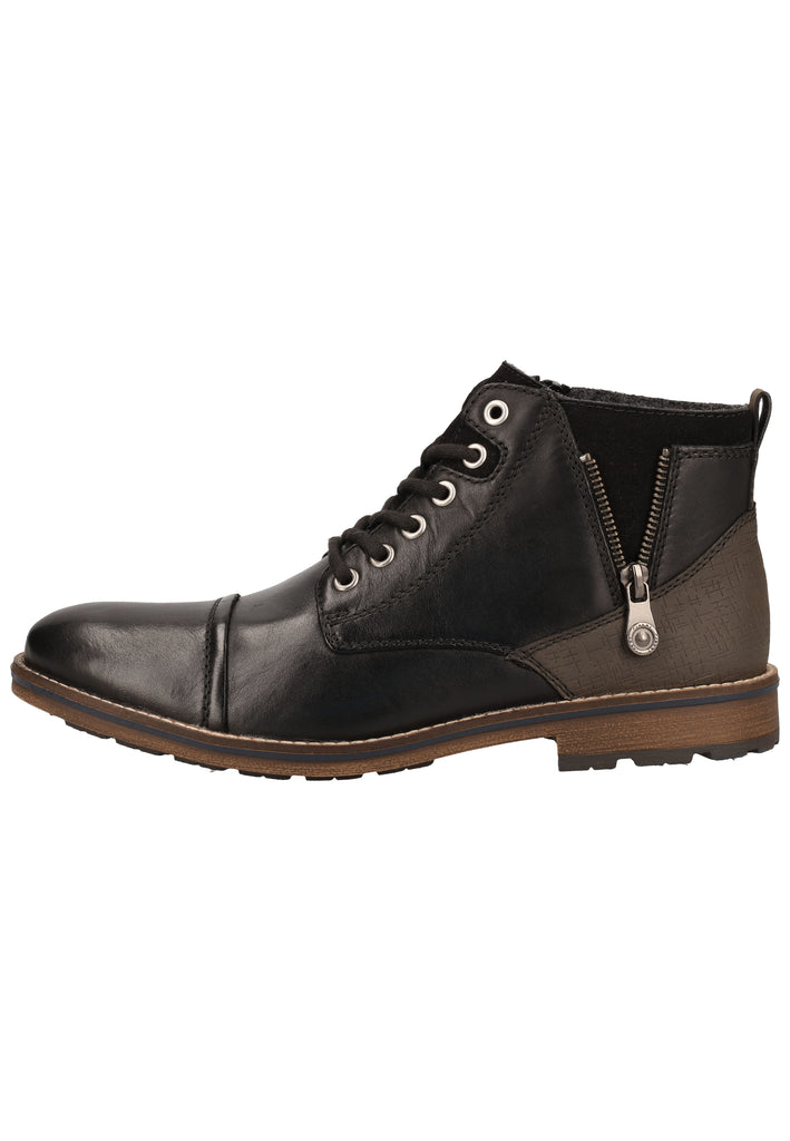 Rieker Stiefelette Glattleder Schwarz Warmfutter - surf4shoes