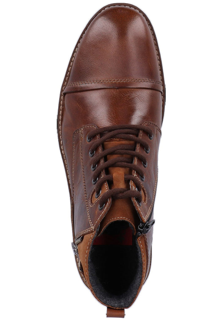 Rieker Stiefelette Glattleder Braun - surf4shoes
