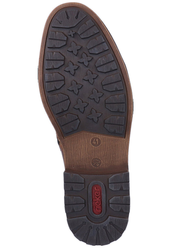 Rieker Stiefelette Glattleder Braun - surf4shoes