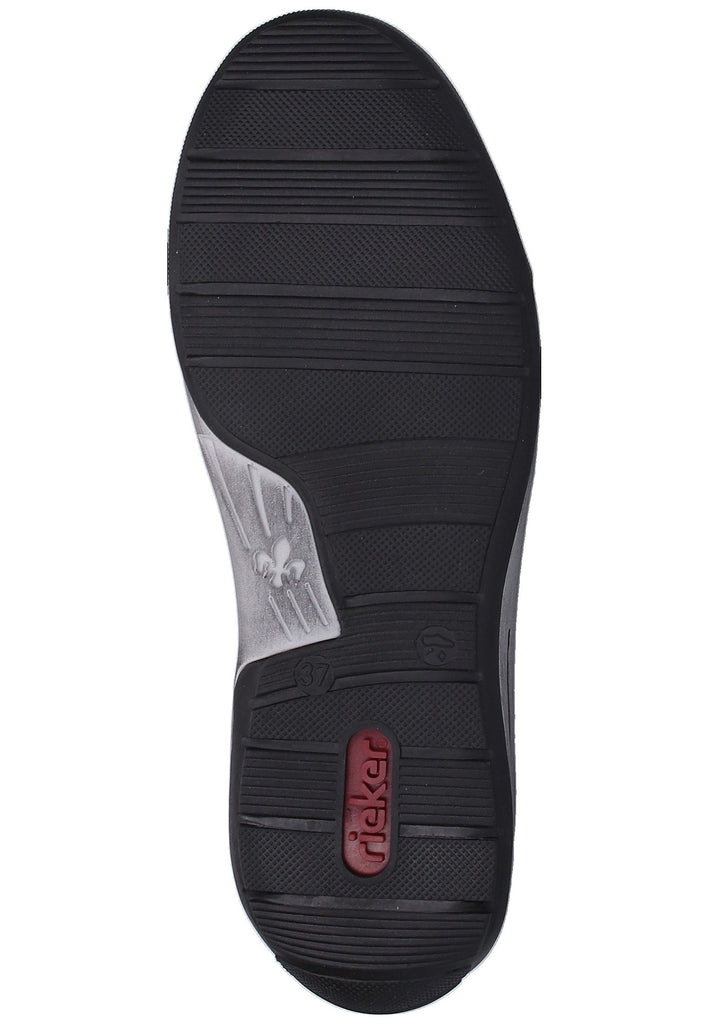Rieker Slipper Lederimitat Schwarz - surf4shoes