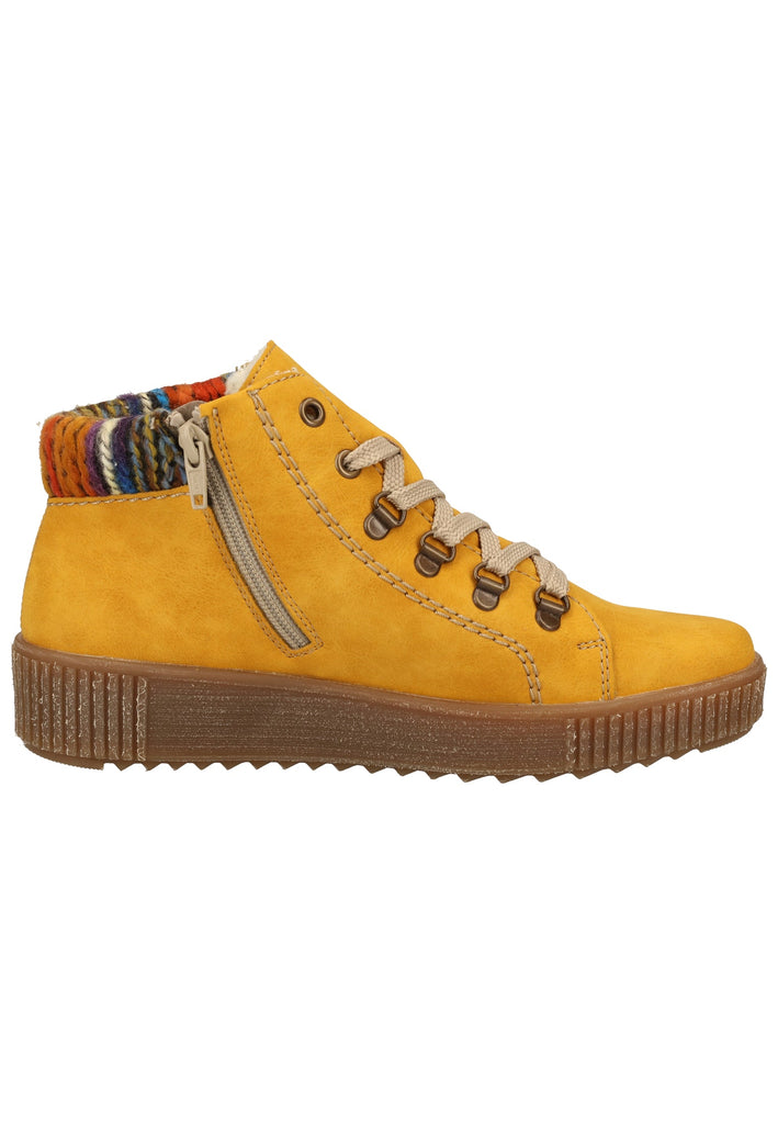 Rieker Sneaker Lederimitat Gelb Warmfutter - surf4shoes